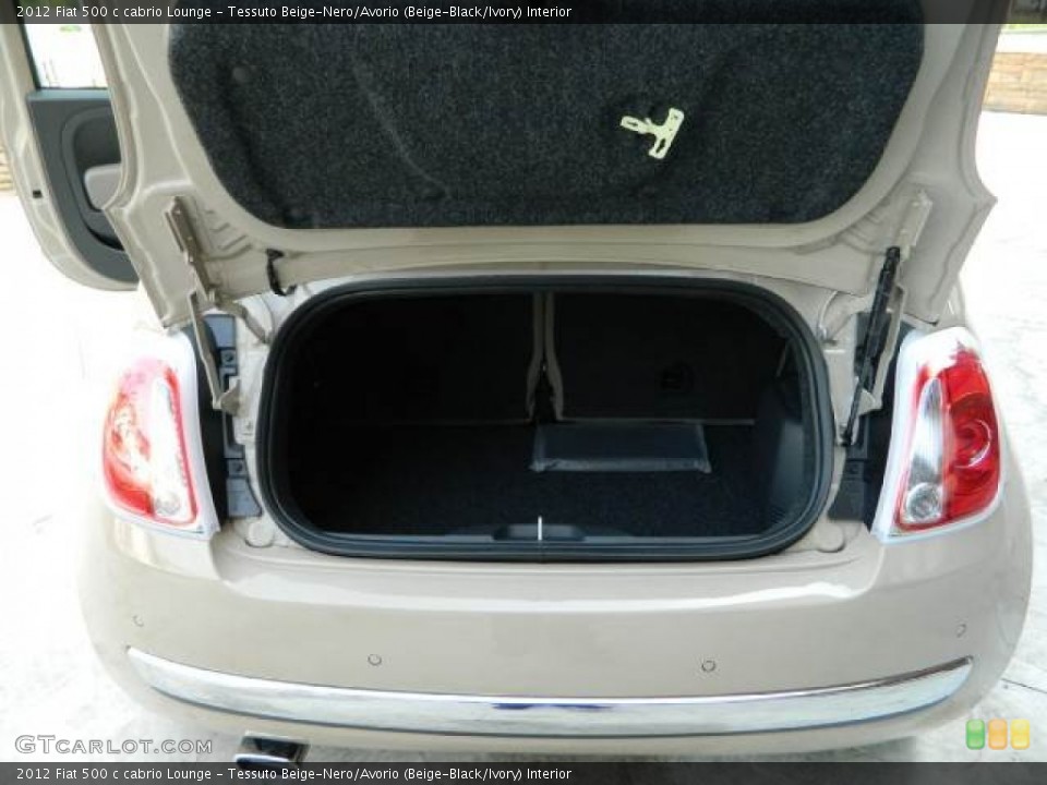 Tessuto Beige-Nero/Avorio (Beige-Black/Ivory) Interior Trunk for the 2012 Fiat 500 c cabrio Lounge #58130180