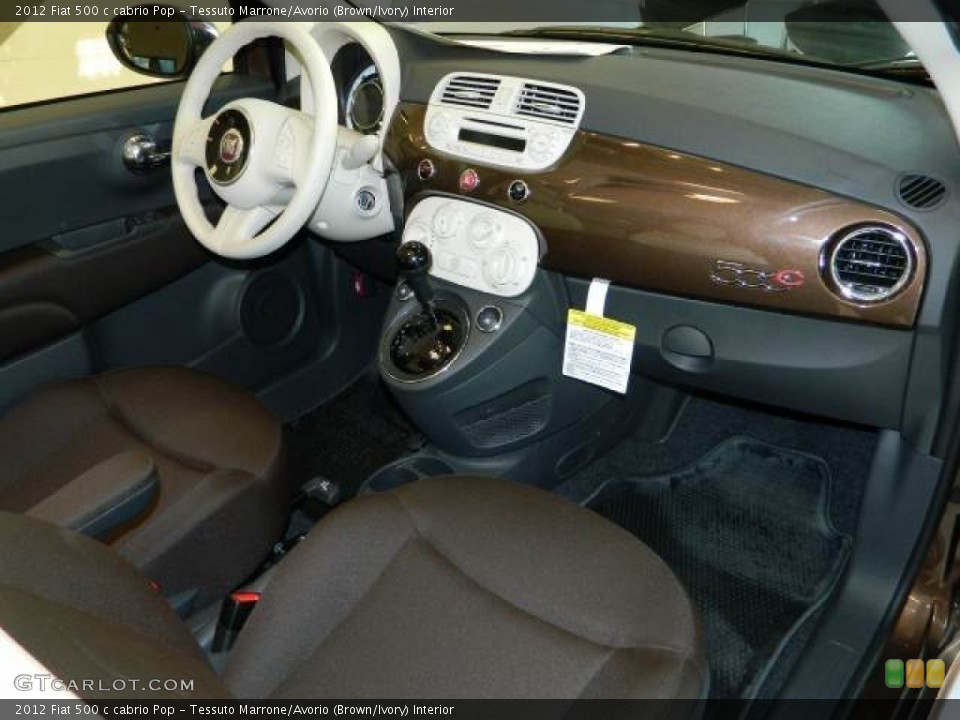 Tessuto Marrone/Avorio (Brown/Ivory) Interior Dashboard for the 2012 Fiat 500 c cabrio Pop #58130480