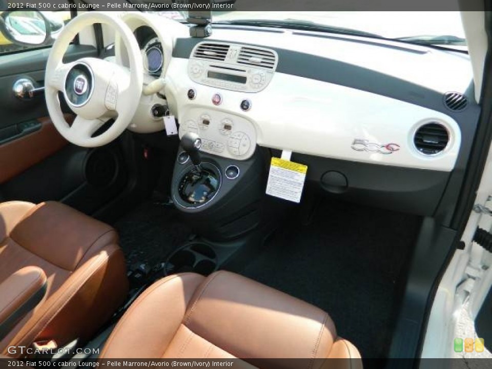 Pelle Marrone/Avorio (Brown/Ivory) Interior Dashboard for the 2012 Fiat 500 c cabrio Lounge #58132178