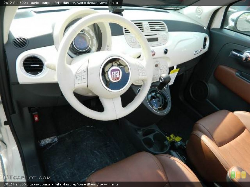 Pelle Marrone/Avorio (Brown/Ivory) Interior Dashboard for the 2012 Fiat 500 c cabrio Lounge #58132187