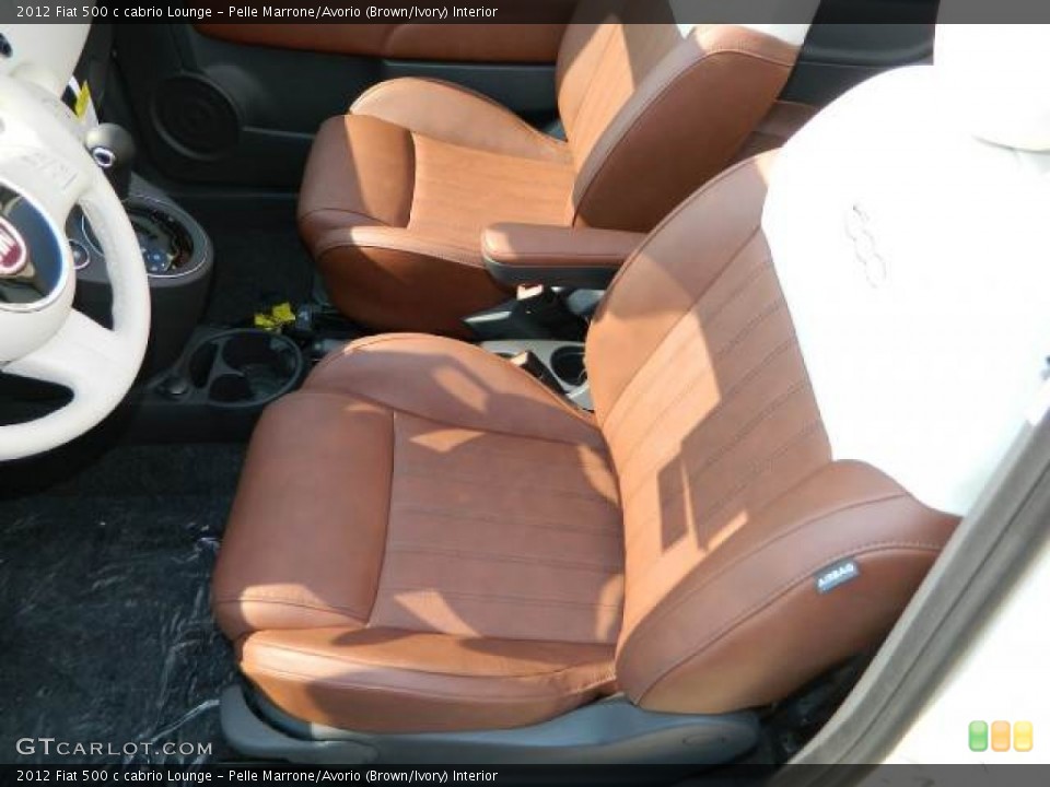 Pelle Marrone/Avorio (Brown/Ivory) Interior Photo for the 2012 Fiat 500 c cabrio Lounge #58132193