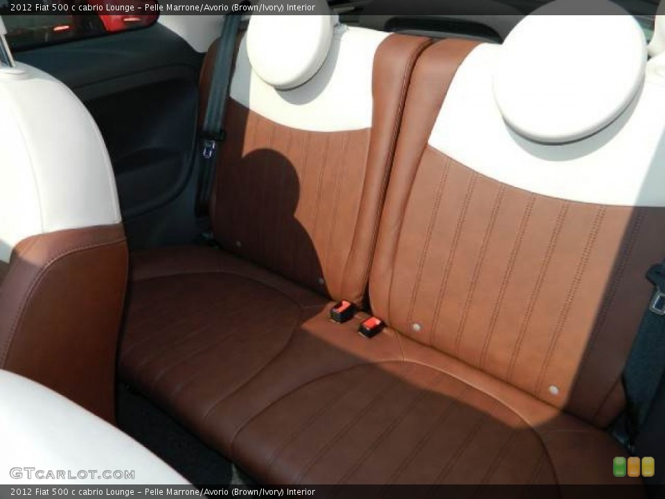 Pelle Marrone/Avorio (Brown/Ivory) Interior Photo for the 2012 Fiat 500 c cabrio Lounge #58132199
