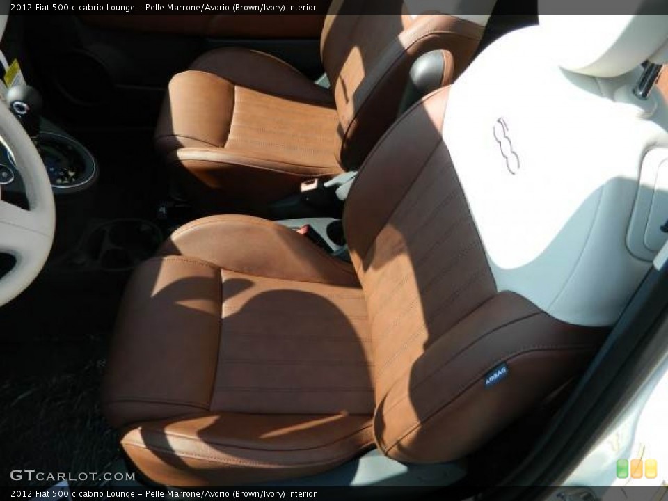 Pelle Marrone/Avorio (Brown/Ivory) Interior Photo for the 2012 Fiat 500 c cabrio Lounge #58132283