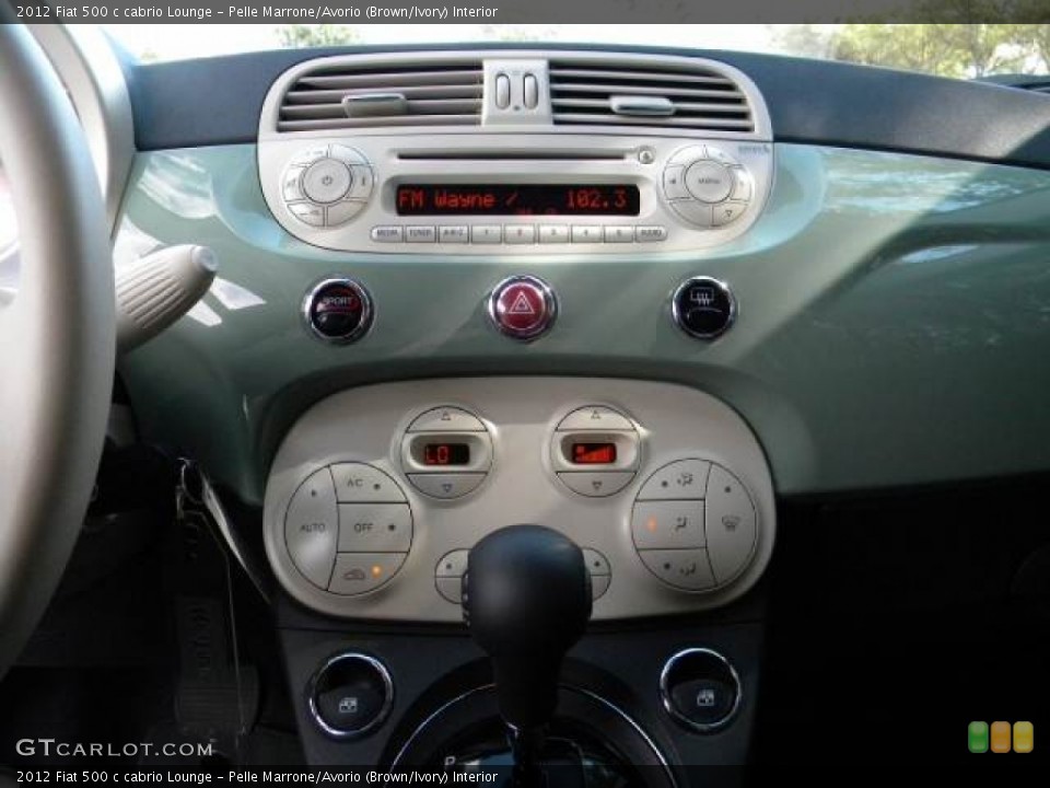 Pelle Marrone/Avorio (Brown/Ivory) Interior Controls for the 2012 Fiat 500 c cabrio Lounge #58132376