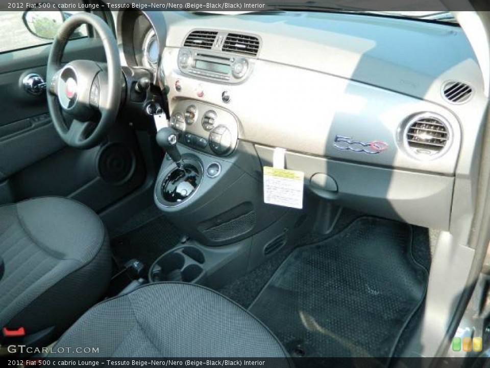 Tessuto Beige-Nero/Nero (Beige-Black/Black) Interior Dashboard for the 2012 Fiat 500 c cabrio Lounge #58132425