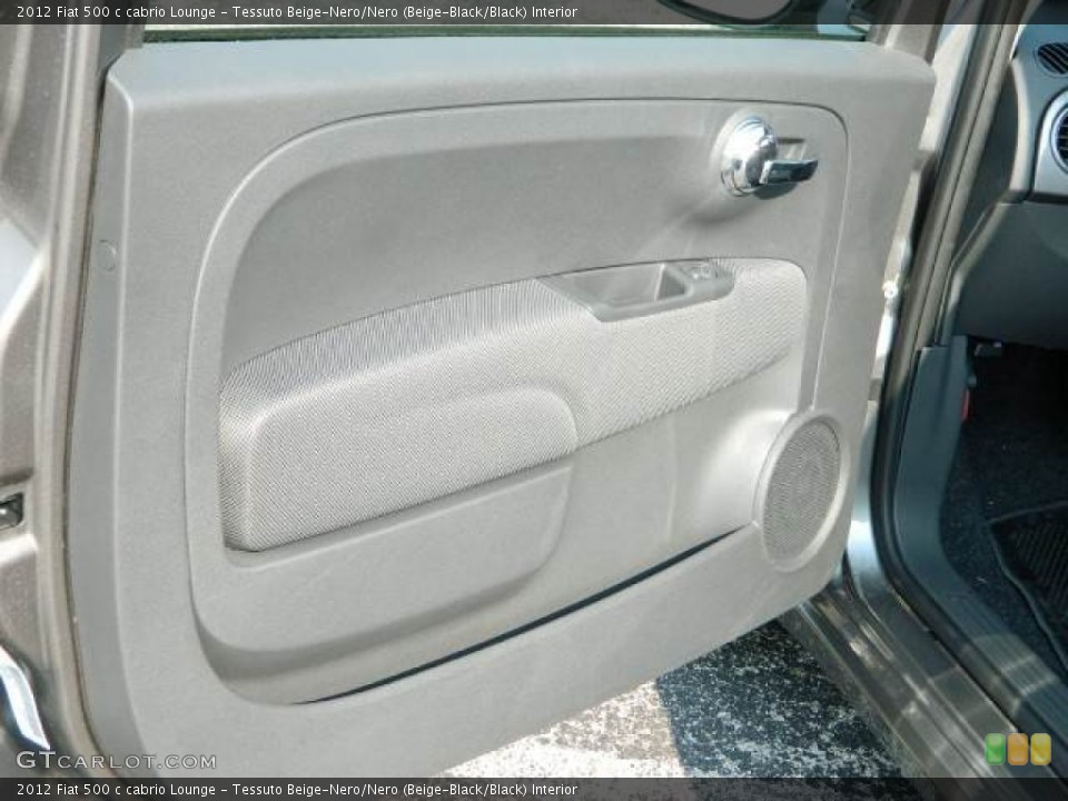Tessuto Beige-Nero/Nero (Beige-Black/Black) Interior Door Panel for the 2012 Fiat 500 c cabrio Lounge #58132439