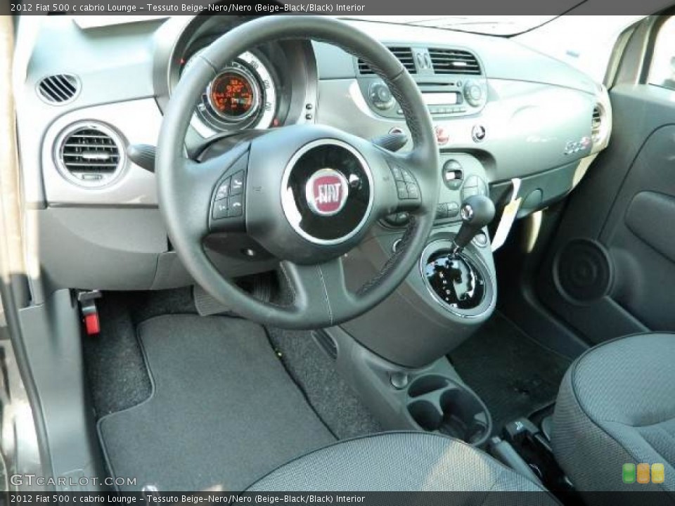 Tessuto Beige-Nero/Nero (Beige-Black/Black) Interior Dashboard for the 2012 Fiat 500 c cabrio Lounge #58132448