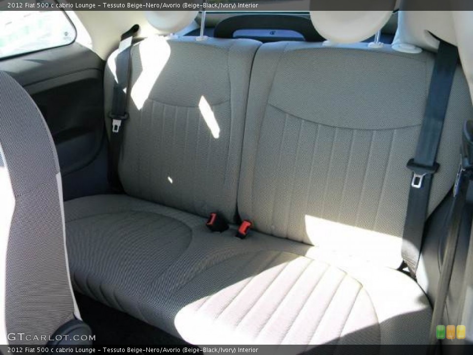 Tessuto Beige-Nero/Avorio (Beige-Black/Ivory) Interior Photo for the 2012 Fiat 500 c cabrio Lounge #58132537