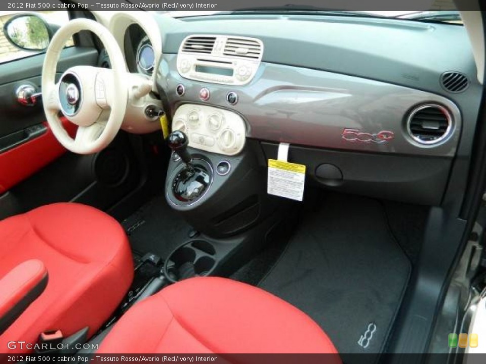 Tessuto Rosso/Avorio (Red/Ivory) Interior Dashboard for the 2012 Fiat 500 c cabrio Pop #58132667