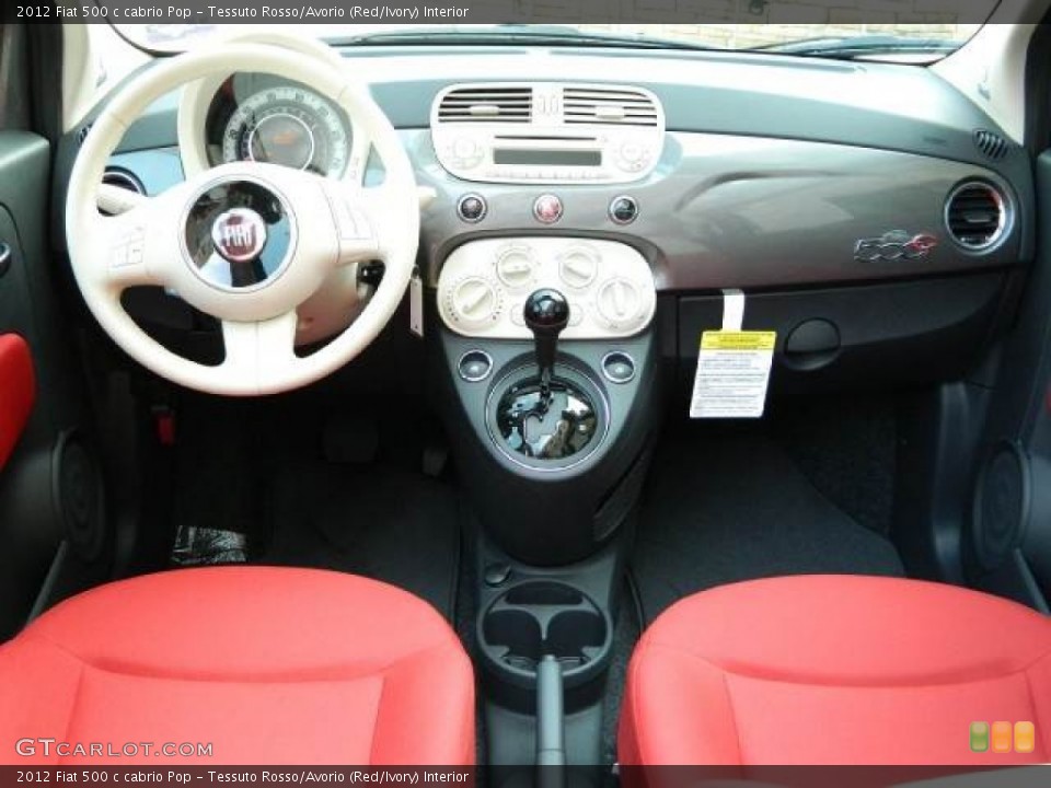 Tessuto Rosso/Avorio (Red/Ivory) Interior Dashboard for the 2012 Fiat 500 c cabrio Pop #58132689