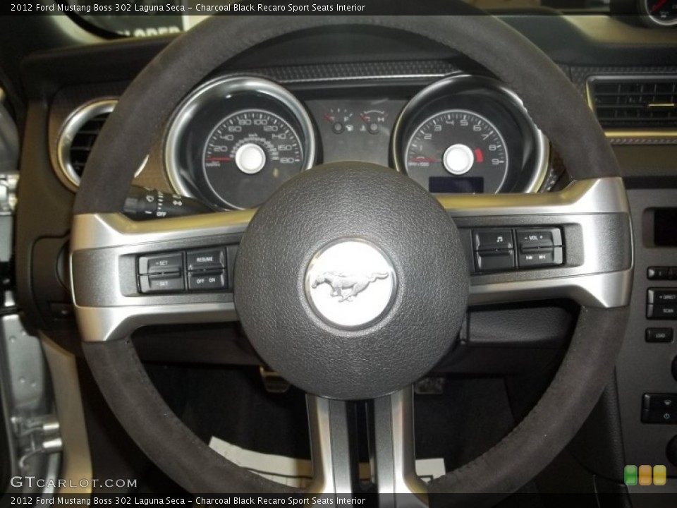 Charcoal Black Recaro Sport Seats Interior Steering Wheel for the 2012 Ford Mustang Boss 302 Laguna Seca #58135457