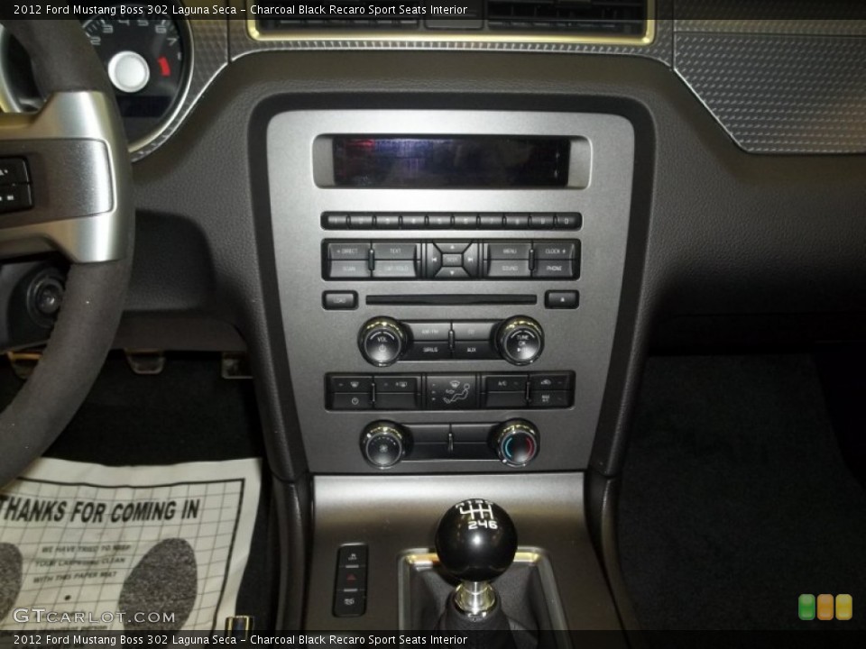 Charcoal Black Recaro Sport Seats Interior Controls for the 2012 Ford Mustang Boss 302 Laguna Seca #58135463