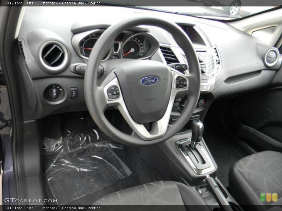 Charcoal Black Interior Dashboard for the 2012 Ford Fiesta SE Hatchback #58143068