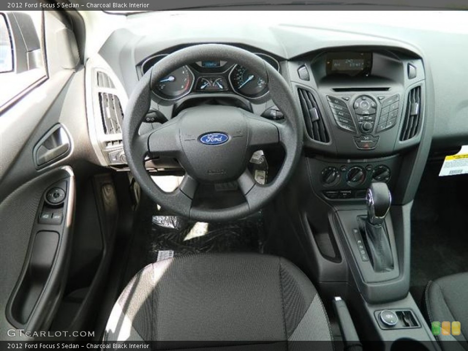 Charcoal Black Interior Dashboard for the 2012 Ford Focus S Sedan #58145180