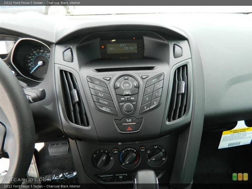 Charcoal Black Interior Controls for the 2012 Ford Focus S Sedan #58145186