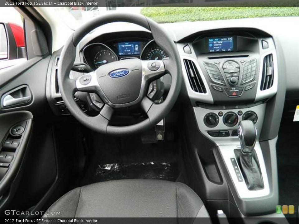 Charcoal Black Interior Dashboard for the 2012 Ford Focus SE Sedan #58145303