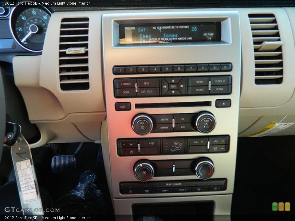 Medium Light Stone Interior Controls for the 2012 Ford Flex SE #58154810