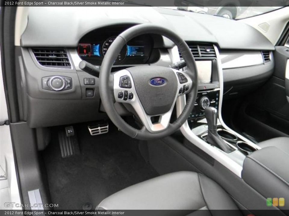 Charcoal Black/Silver Smoke Metallic Interior Dashboard for the 2012 Ford Edge Sport #58155026