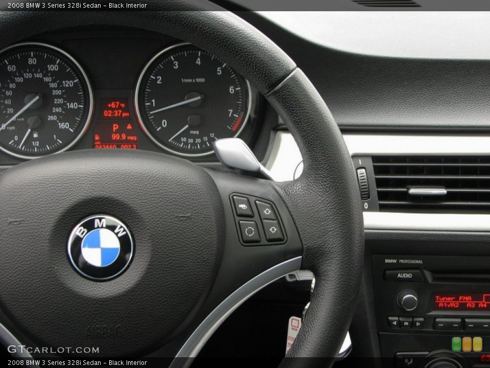 Black Interior Steering Wheel for the 2008 BMW 3 Series 328i Sedan #58156596