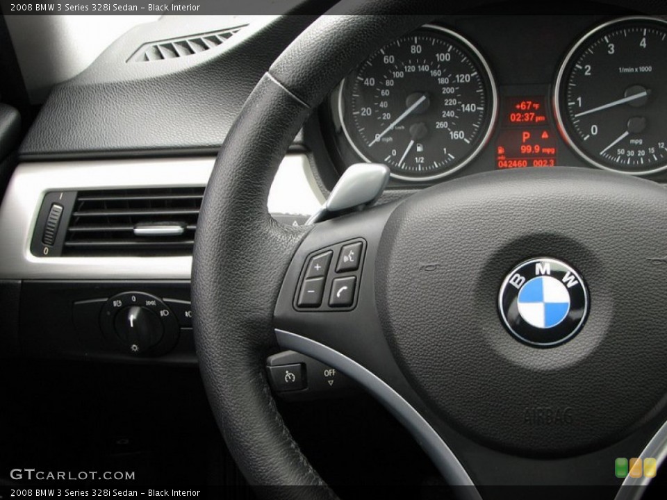 Black Interior Steering Wheel for the 2008 BMW 3 Series 328i Sedan #58156604