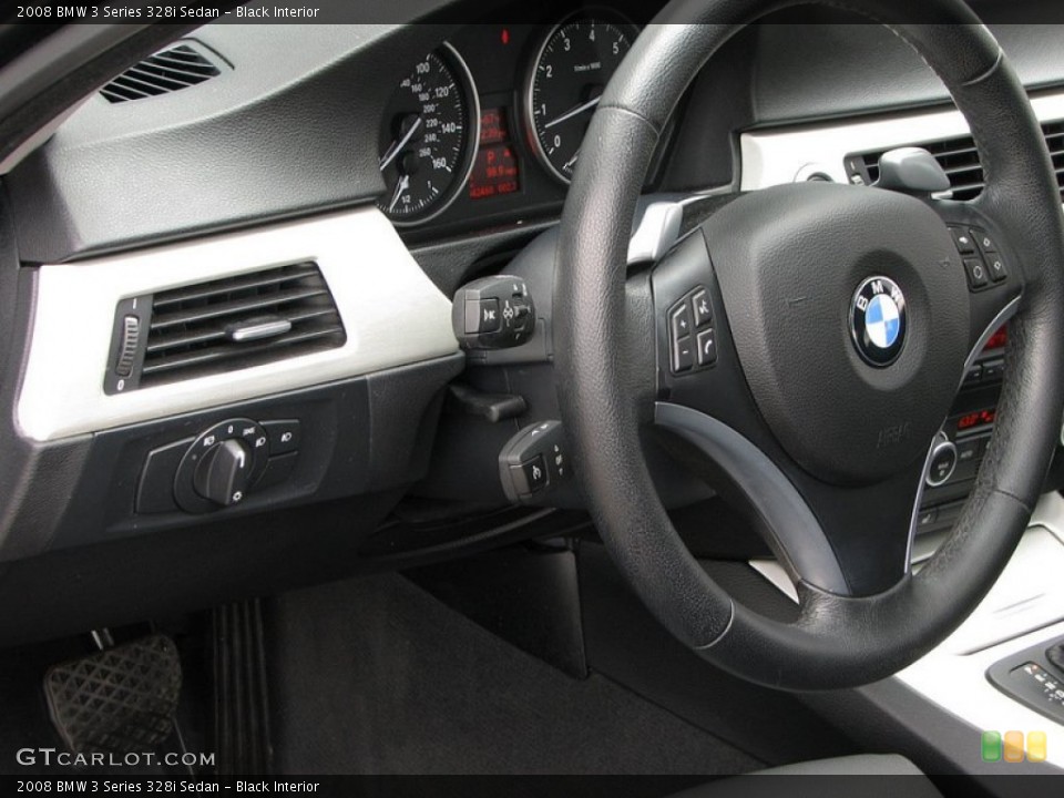 Black Interior Steering Wheel for the 2008 BMW 3 Series 328i Sedan #58156676