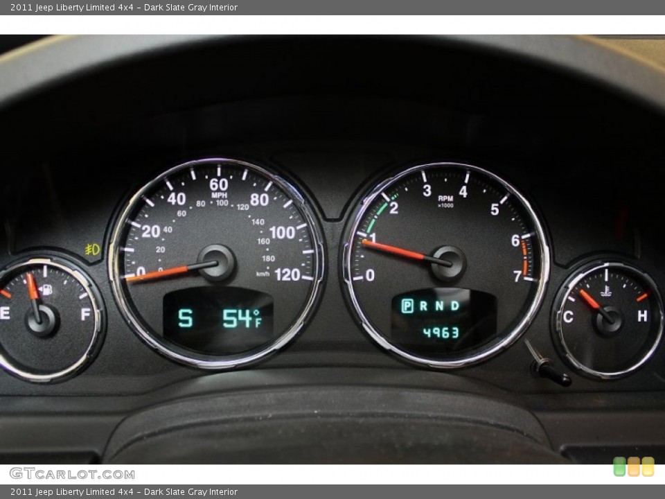 Dark Slate Gray Interior Gauges for the 2011 Jeep Liberty Limited 4x4 #58157135