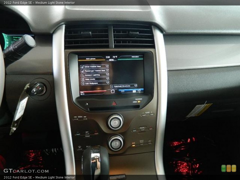 Medium Light Stone Interior Controls for the 2012 Ford Edge SE #58157138