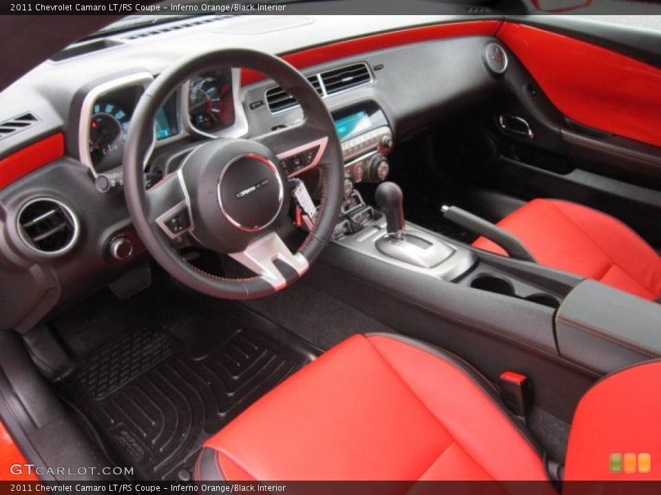Inferno Orange/Black Interior Prime Interior for the 2011 Chevrolet Camaro LT/RS Coupe #58158392