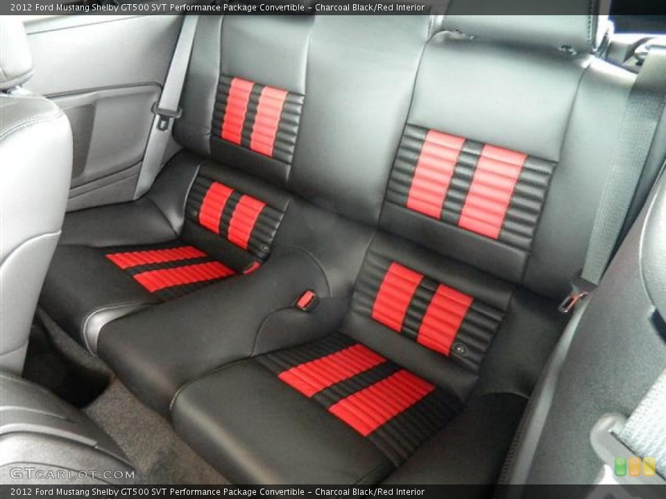 Charcoal Black/Red Interior Photo for the 2012 Ford Mustang Shelby GT500 SVT Performance Package Convertible #58159470