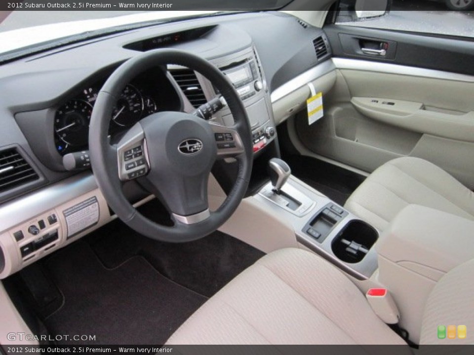 Warm Ivory Interior Prime Interior for the 2012 Subaru Outback 2.5i Premium #58159751