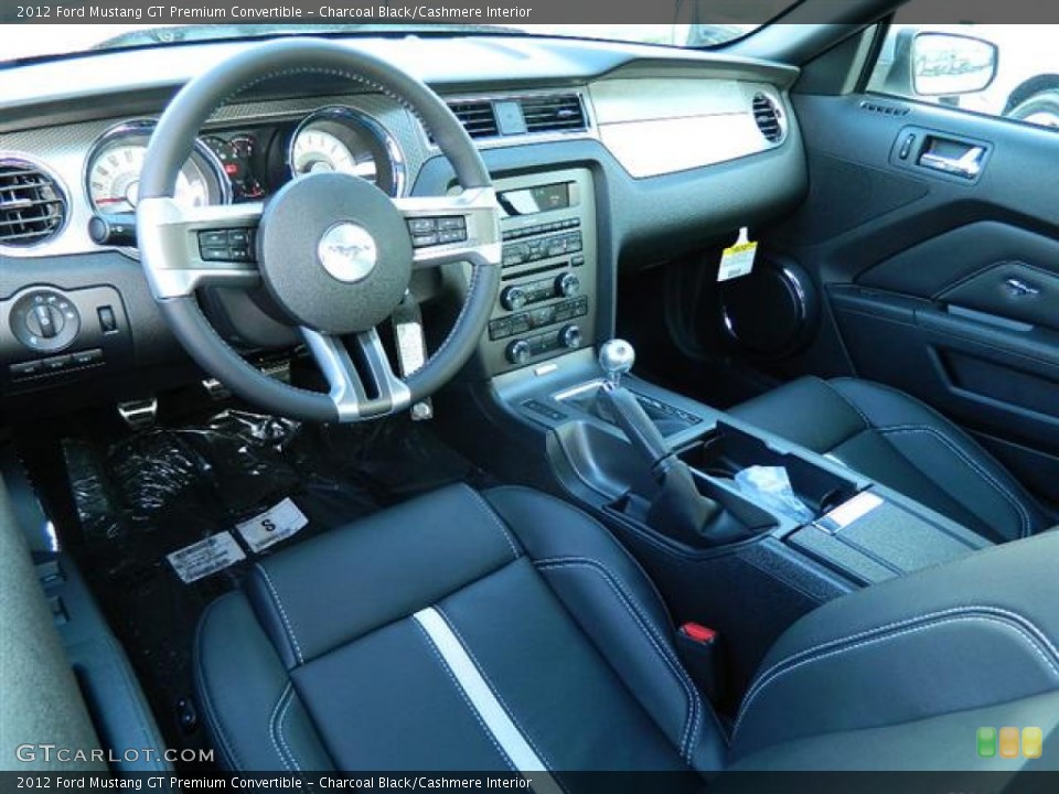 Charcoal Black/Cashmere Interior Prime Interior for the 2012 Ford Mustang GT Premium Convertible #58159952