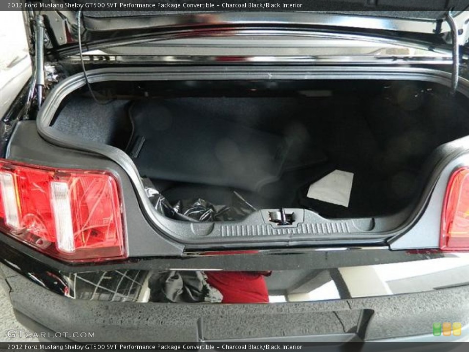 Charcoal Black/Black Interior Trunk for the 2012 Ford Mustang Shelby GT500 SVT Performance Package Convertible #58160072