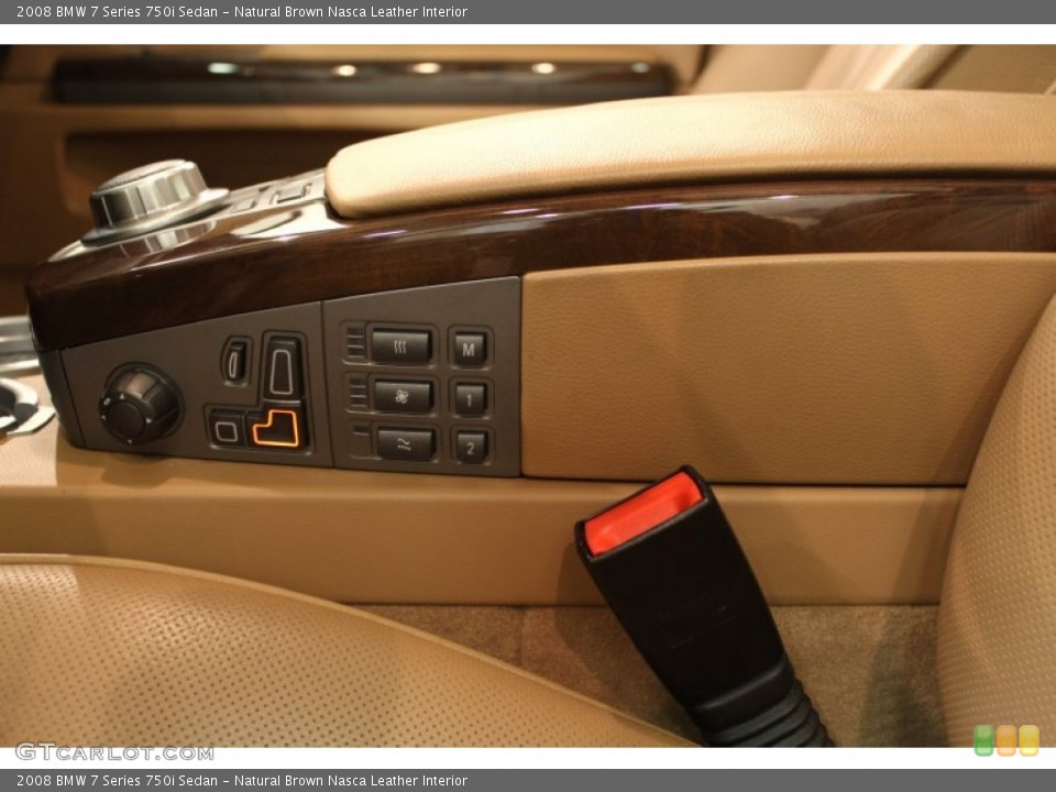 Natural Brown Nasca Leather Interior Controls for the 2008 BMW 7 Series 750i Sedan #58166711