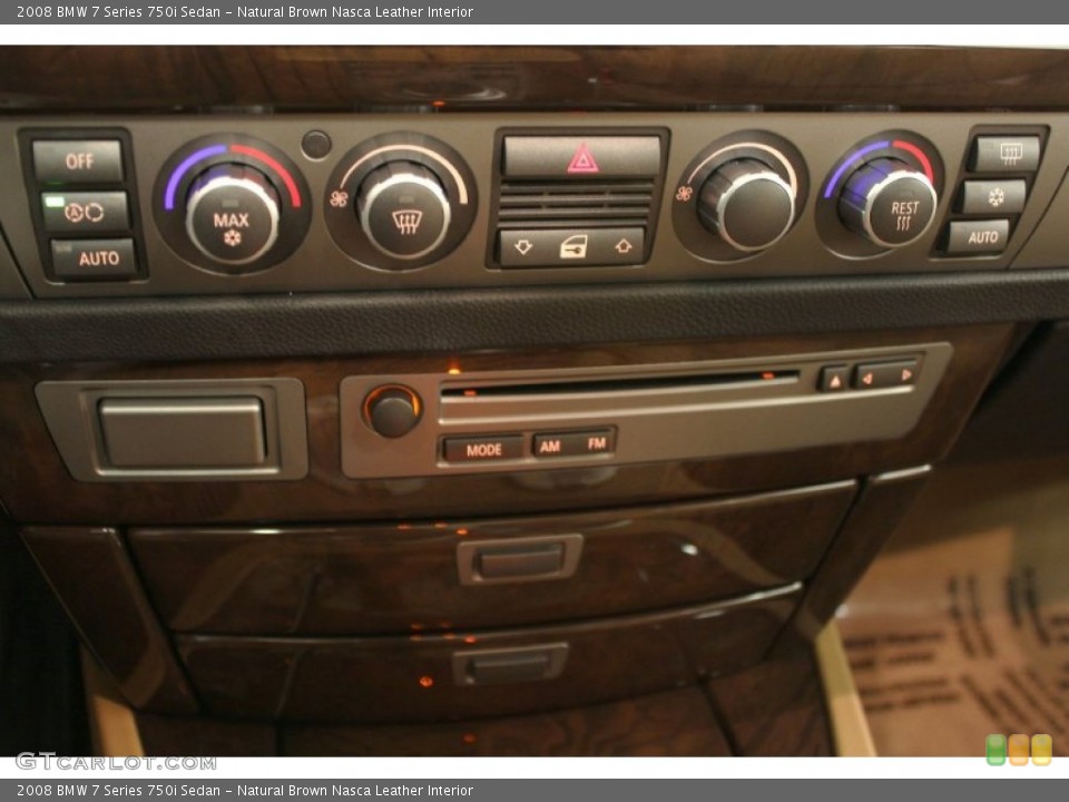 Natural Brown Nasca Leather Interior Controls for the 2008 BMW 7 Series 750i Sedan #58166789