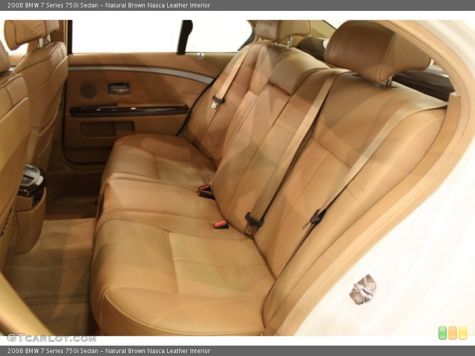 Natural Brown Nasca Leather 2008 BMW 7 Series Interiors