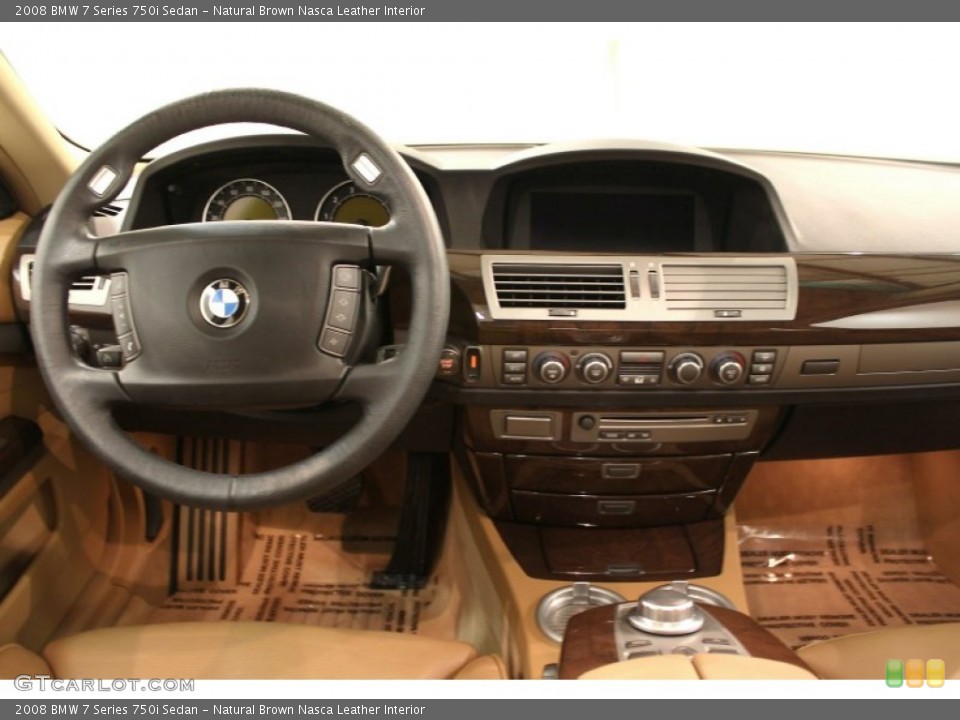 Natural Brown Nasca Leather Interior Dashboard for the 2008 BMW 7 Series 750i Sedan #58166874
