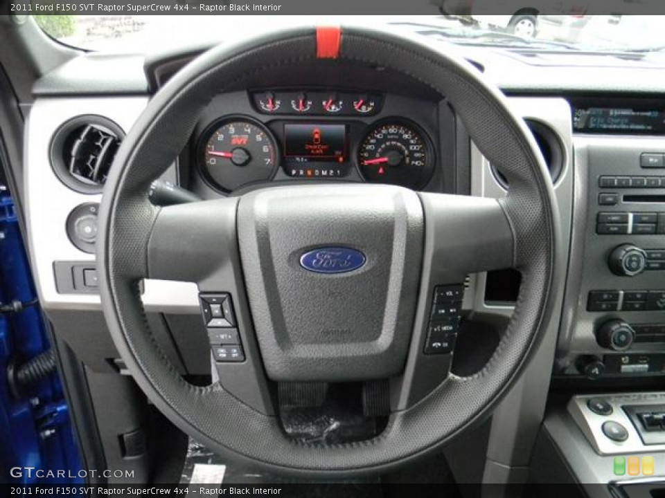 Raptor Black Interior Steering Wheel for the 2011 Ford F150 SVT Raptor SuperCrew 4x4 #58167812