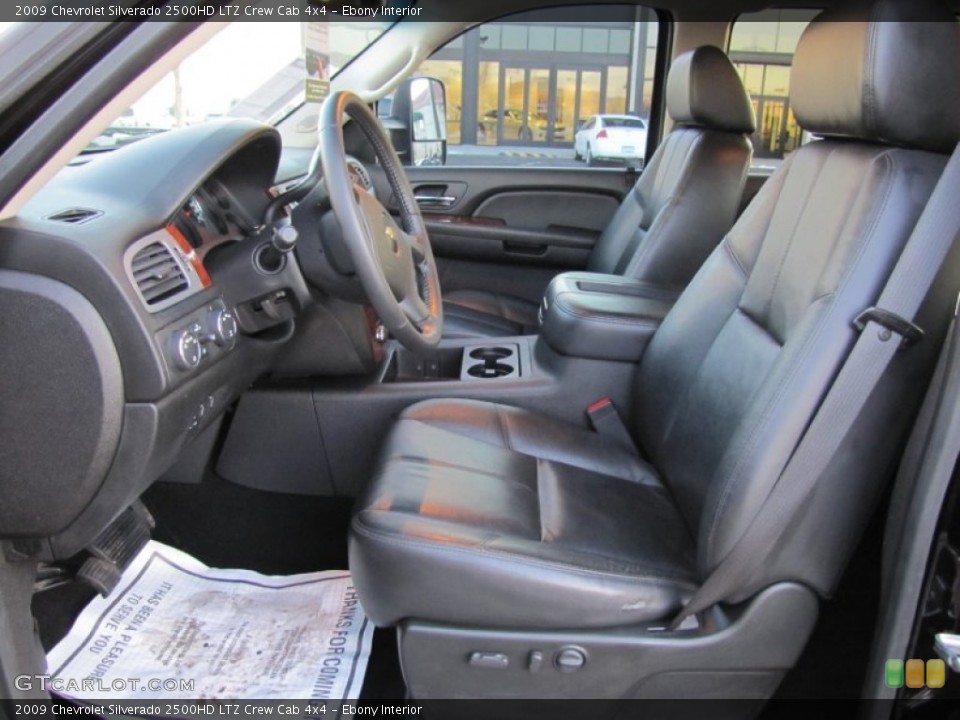 Ebony Interior Photo for the 2009 Chevrolet Silverado 2500HD LTZ Crew Cab 4x4 #58173102