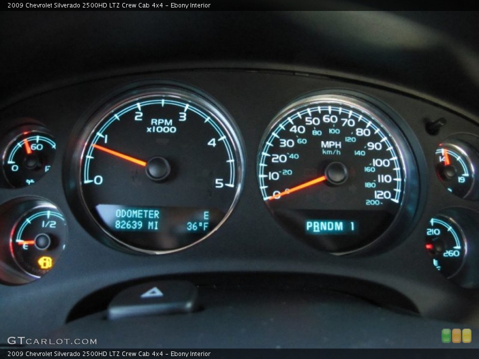 Ebony Interior Gauges for the 2009 Chevrolet Silverado 2500HD LTZ Crew Cab 4x4 #58173120