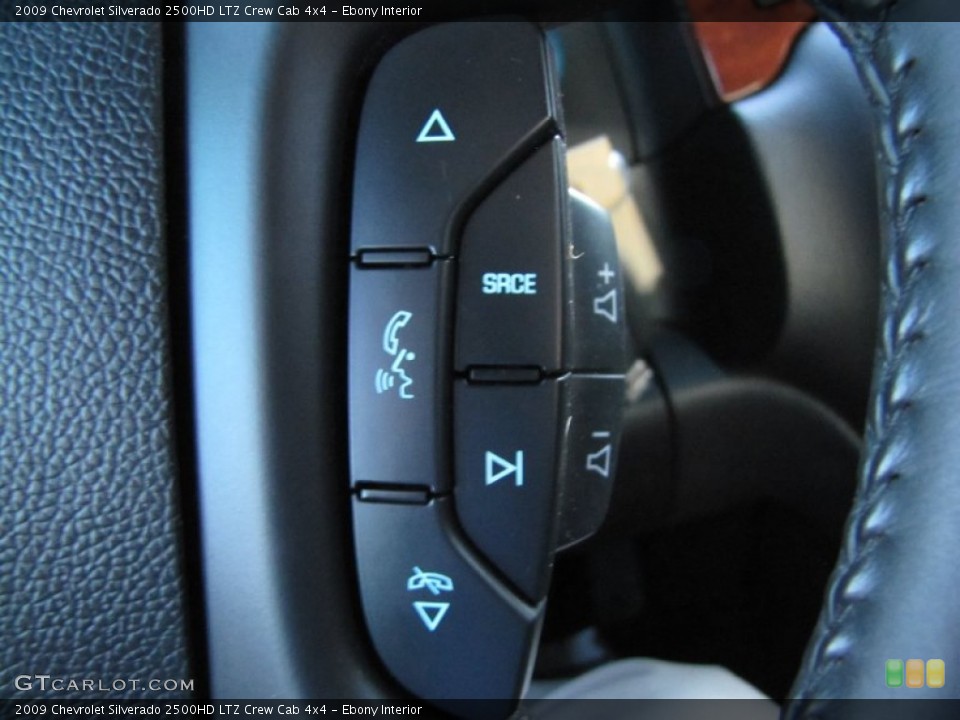 Ebony Interior Steering Wheel for the 2009 Chevrolet Silverado 2500HD LTZ Crew Cab 4x4 #58173141