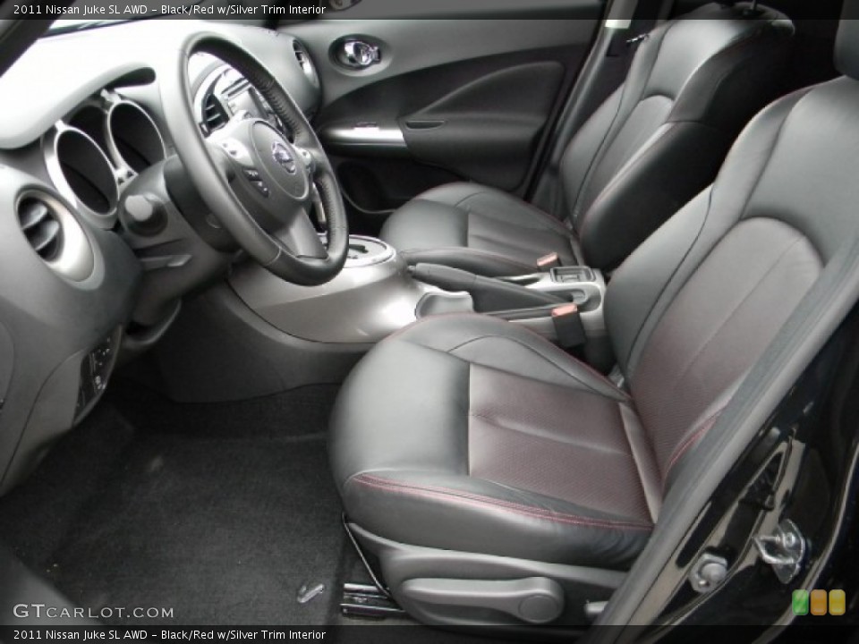 Black/Red w/Silver Trim Interior Photo for the 2011 Nissan Juke SL AWD #58175861