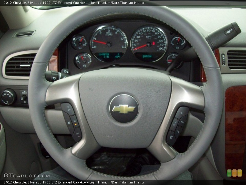 Light Titanium/Dark Titanium Interior Steering Wheel for the 2012 Chevrolet Silverado 1500 LTZ Extended Cab 4x4 #58176152