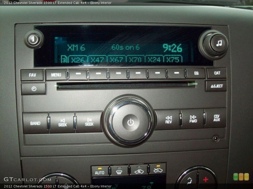 Ebony Interior Audio System for the 2012 Chevrolet Silverado 1500 LT Extended Cab 4x4 #58176860