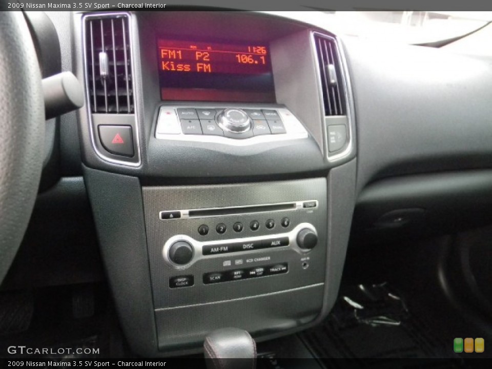 Charcoal Interior Controls for the 2009 Nissan Maxima 3.5 SV Sport #58178855