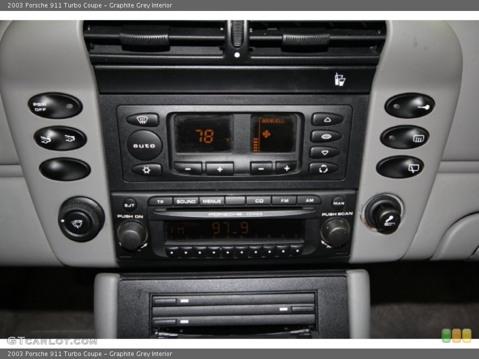 Graphite Grey Interior Controls for the 2003 Porsche 911 Turbo Coupe #58179977