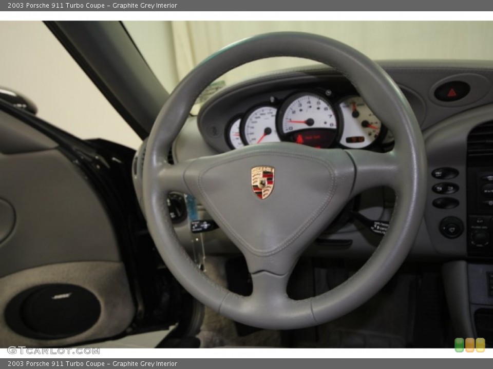 Graphite Grey Interior Steering Wheel for the 2003 Porsche 911 Turbo Coupe #58180028