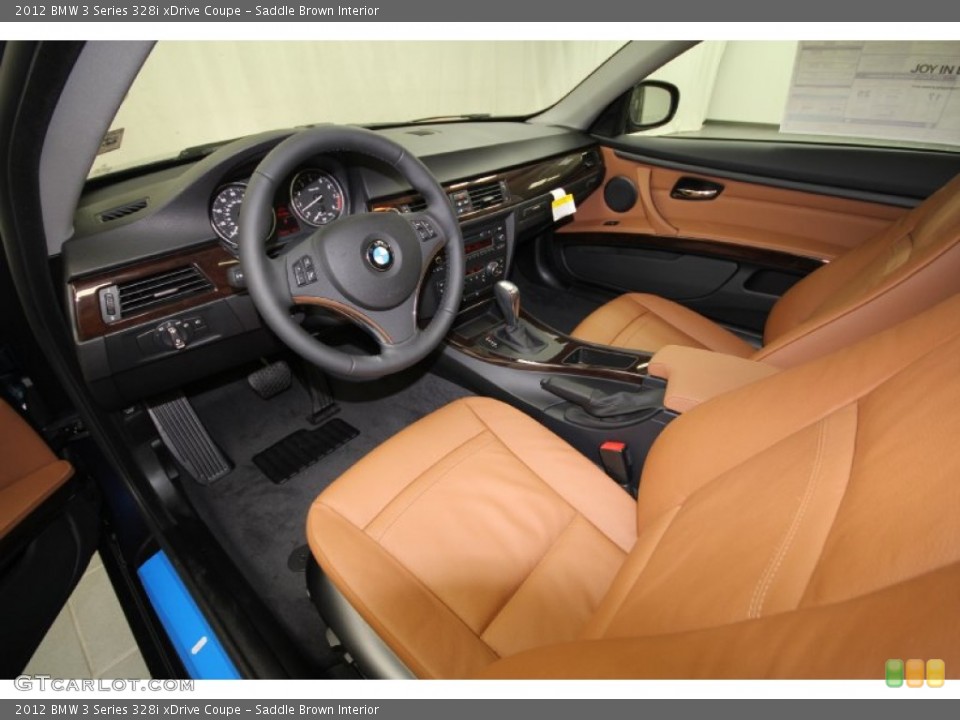 Saddle Brown Interior Photo for the 2012 BMW 3 Series 328i xDrive Coupe #58180181