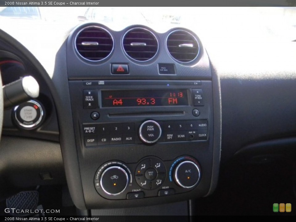 Charcoal Interior Controls for the 2008 Nissan Altima 3.5 SE Coupe #58180498