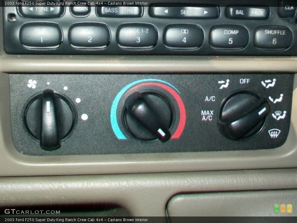 Castano Brown Interior Controls for the 2003 Ford F250 Super Duty King Ranch Crew Cab 4x4 #58181267