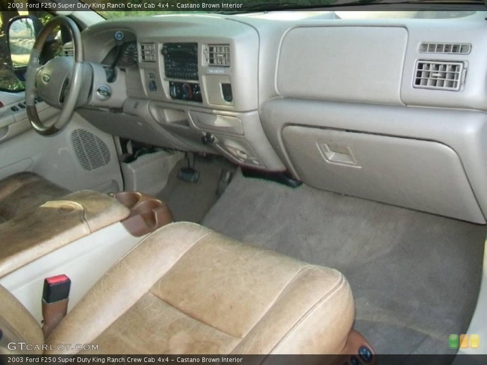 Castano Brown Interior Dashboard for the 2003 Ford F250 Super Duty King Ranch Crew Cab 4x4 #58181312